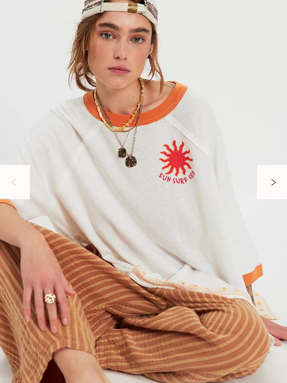 We The Free Giulia Embroidered Ringer Tee